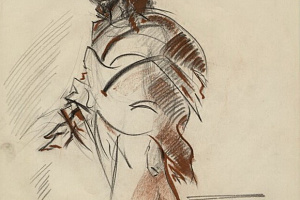 Святослав Рерих. Набросок фигуры Христа к картине “Христос с учениками”. 1944. Музей Н. Рериха Нью-Йорк