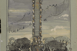 Марианна Тарановская. Эскиз памятника Прорыва блокады Ленинграда. 1943