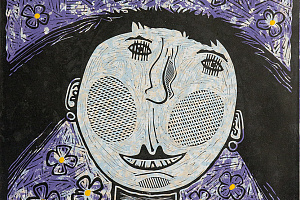 Люба-Любаша. Линогравюра