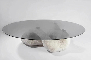 Журнальный столик Cosmic Coral, 2020. Вторичный пластик, стекло