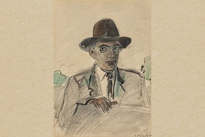 А. Лабас. Автопортрет в темной шляпе. 1960