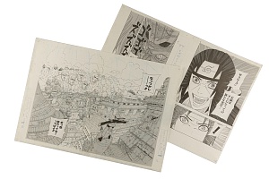 Сцена из манги “Наруто”, официальная издательская реплика фукусэй-гэнга, Ограниченный тираж Shueisha