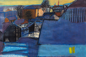 Зимний дворик. Вечер. 2017